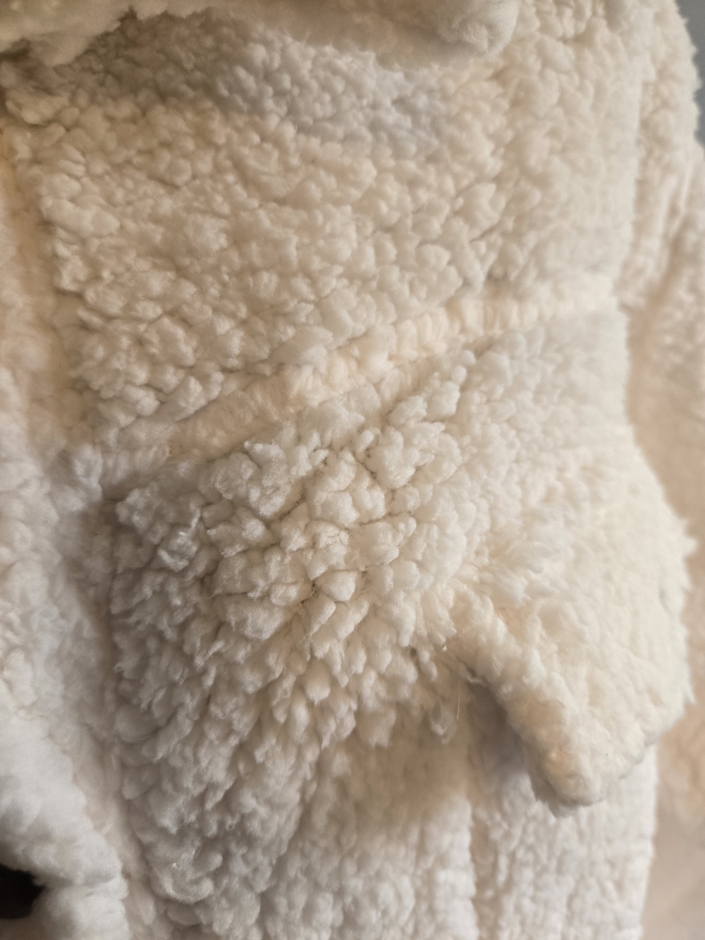 Cozy Cream Sherpa Button-Up Jacket - XXL - Picture 2 of 9
